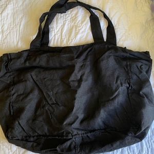 Not Perfect Linen black tote bag